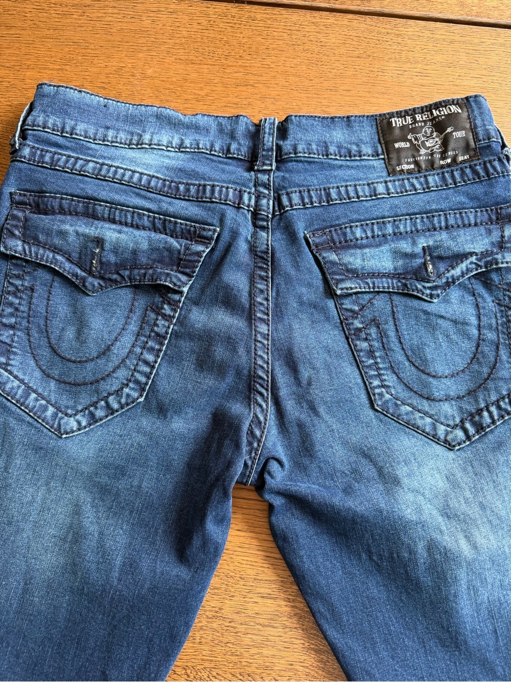 True Religion Men’s Blue Skinny Jeans with Signature Pocket NWOT